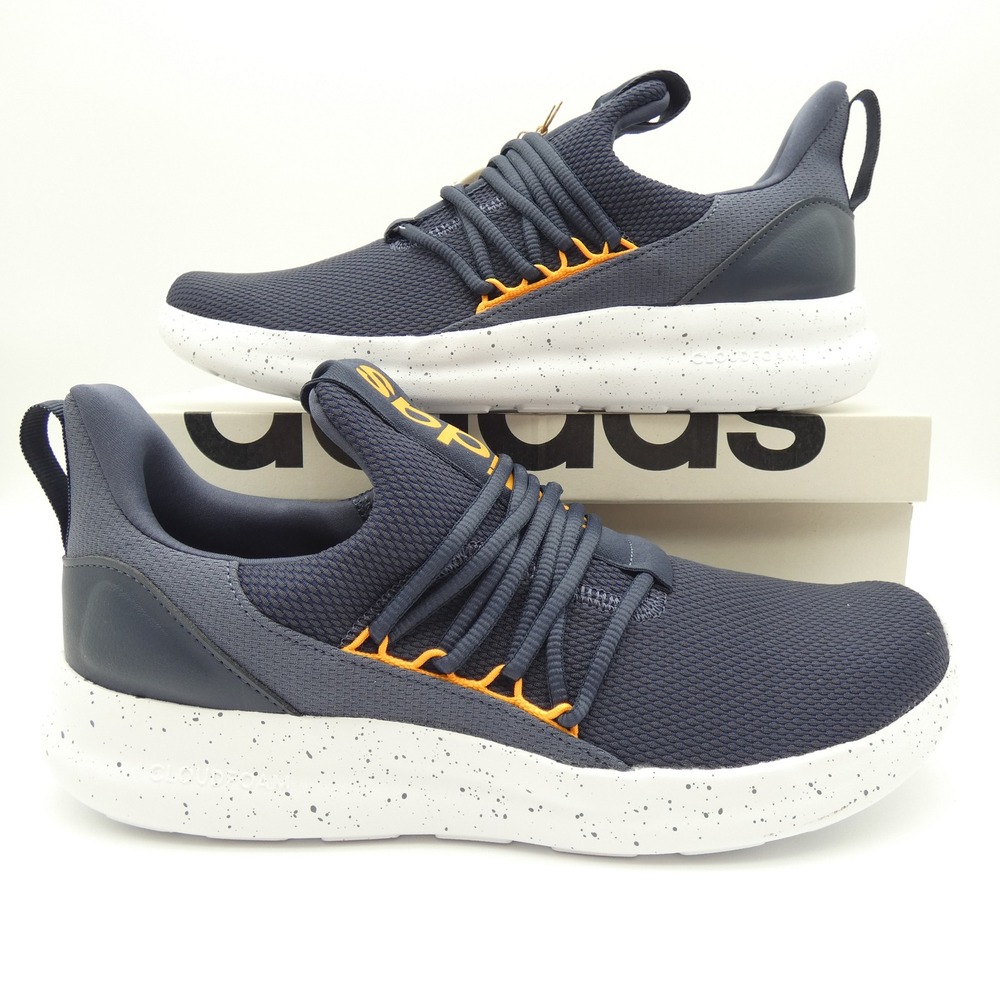 Adidas Lite Racer Adapt 7.0 Mens Navy Blue Orange Running Shoes IE6334 Size 11.5